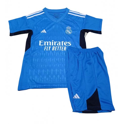 Dětský fotbalový dres Real Madrid Brankářské 2023-24 Venkovní Krátký Rukáv (+ trenýrky)